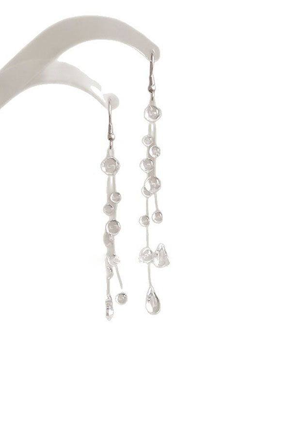 Clear Crystal Dewdrop Earrings-Consonak