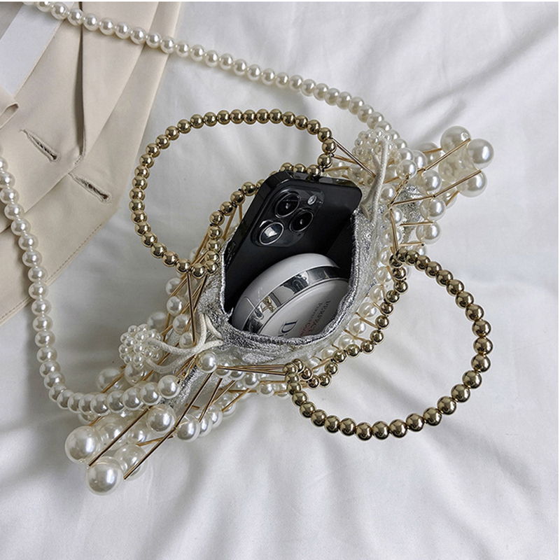 Stylish Handwoven Beaded Chain Bag-consonak