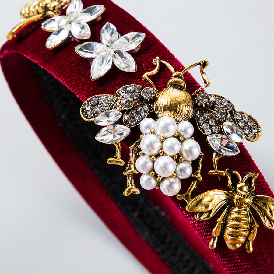 Baroque Rhinestone Bee Headband | Consonak