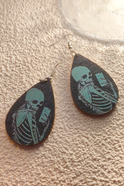 Halloween Horror and Fun Series Wooden Earrings-consonak