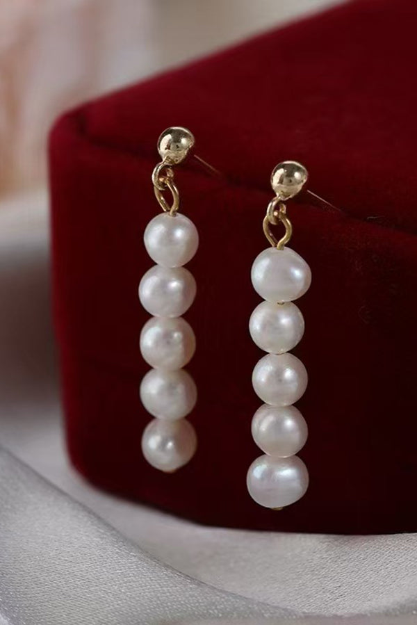 Pearl and Flower Earrings-Consonak