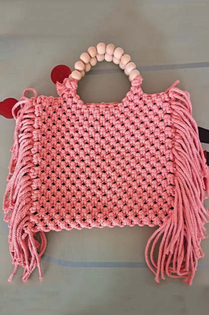 Fashion Woven Open Tassel Tote-consonak