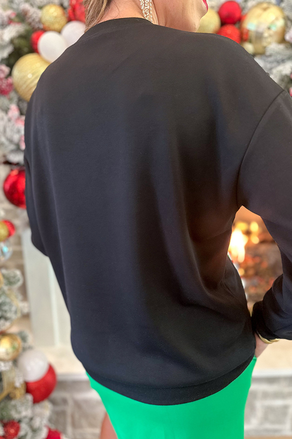 Christmas Tree Sequined Casual Loose Sweatshirt-consonak