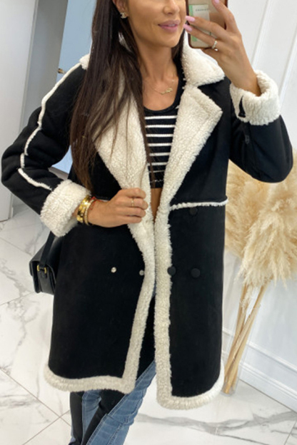 Fashionable Lamb Wool Patchwork Casual Jacket-consonak