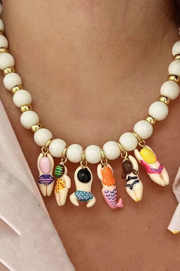 Versatile Cute Swimmer Beaded Necklace | Consonak