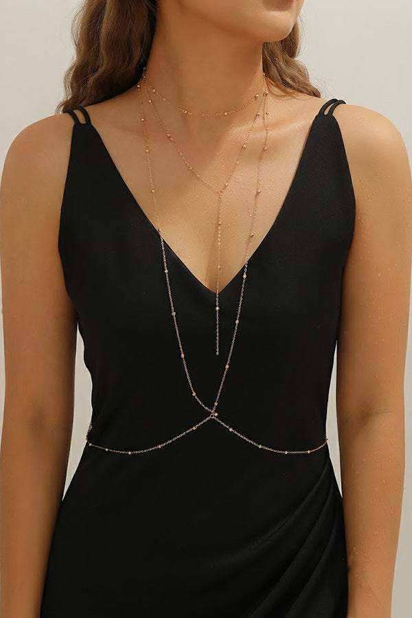 Pearl, Shell, and Conch Tassel Body Chain-Consonak