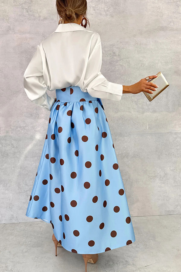 Moonlight Elegance Satin Button Up Long Sleeve Relaxed Blouse-consonak