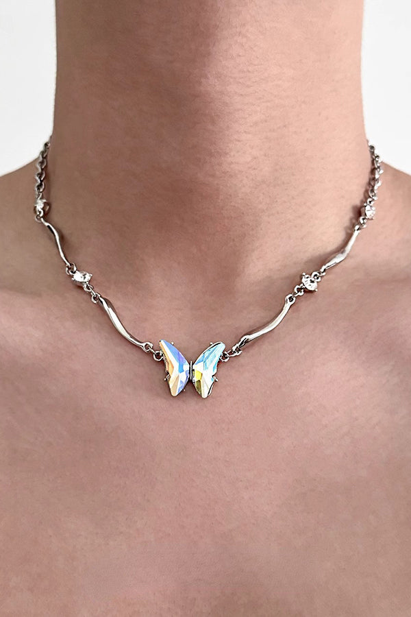 Fashionable Time Dial Metal Necklace-consonak