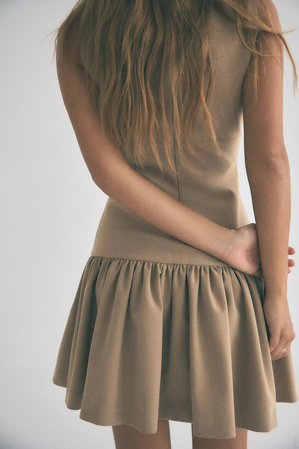 Solid Velvet Bow Embellished Sleeveless Mini Dress-consonak