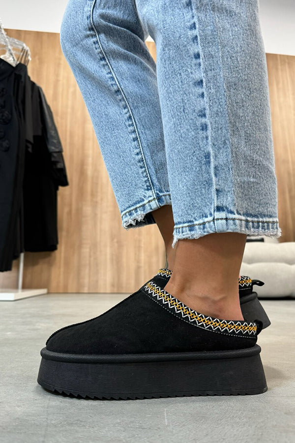 Warm Thick Sole Heelless Cotton Shoes-consonak