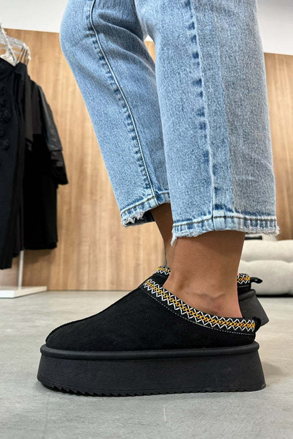 Warm Thick Sole Heelless Cotton Shoes-consonak