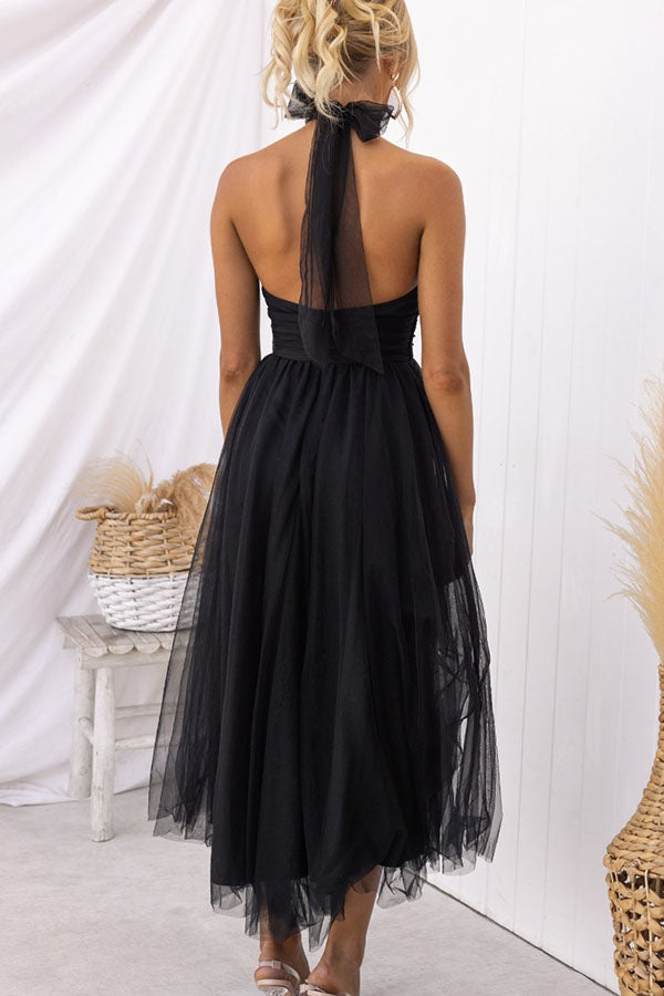 French fairy, ethereal chiffon patchwork detail suspender long dress | Consonak