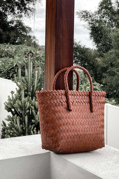 Retro Large Imitation Rattan Handwoven Bag-consonak