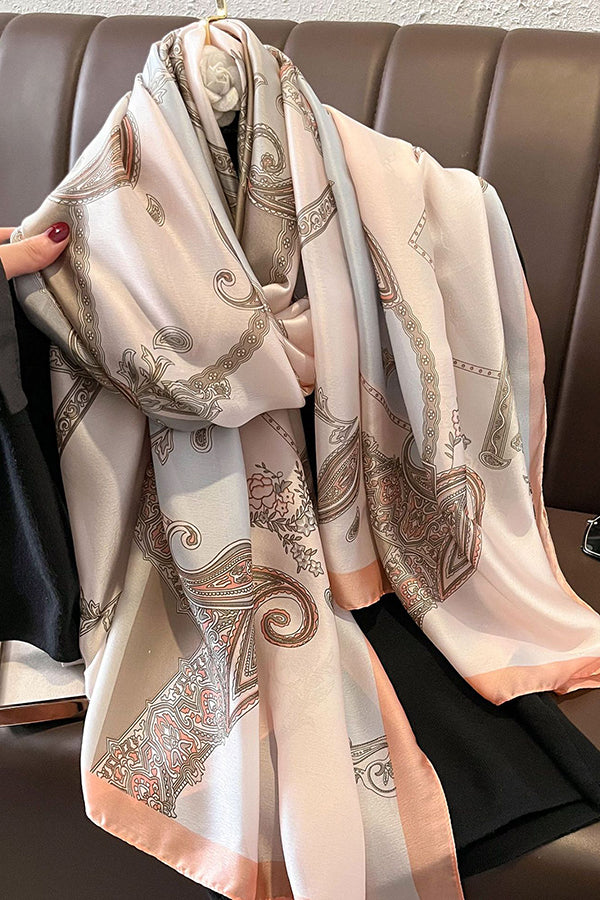 Elegant Imitation Silk Oversized Shawl Scarf-consonak
