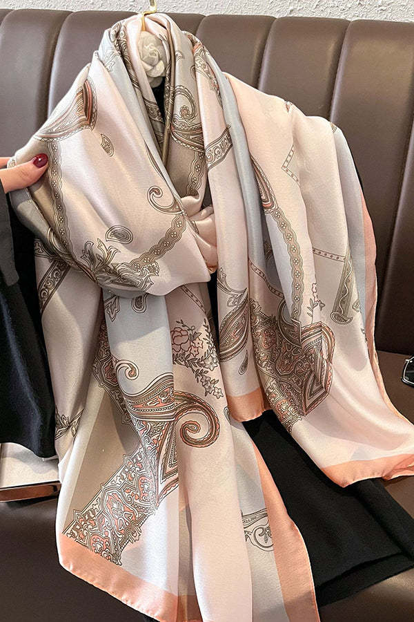 Elegant Imitation Silk Oversized Shawl Scarf-consonak