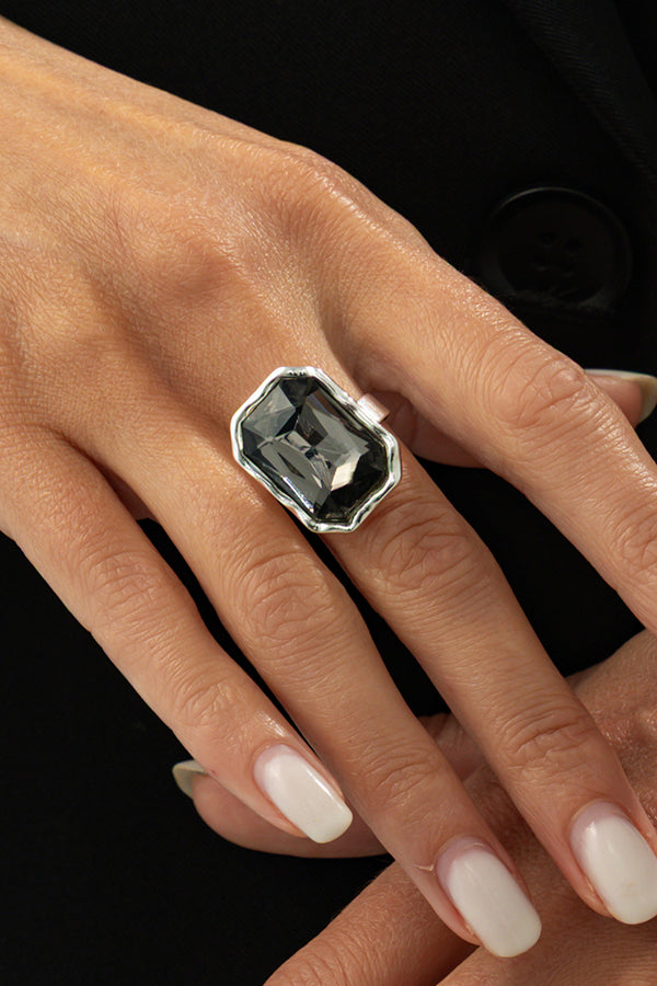 Geometric Square Metal-style Ring-Consonak