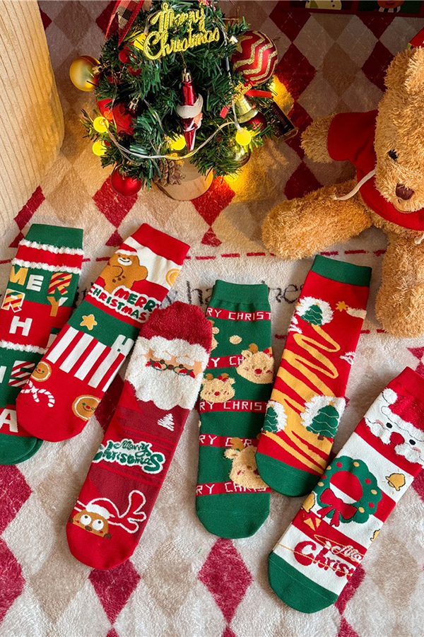 Christmas Cute Pattern Warm Socks-consonak