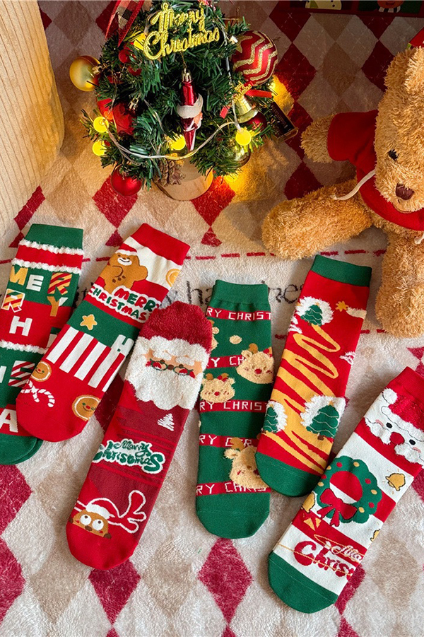 Christmas Cute Pattern Warm Socks-consonak