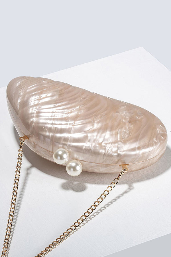 Elegant Shaped Shell Acrylic Evening Clutch-consonak