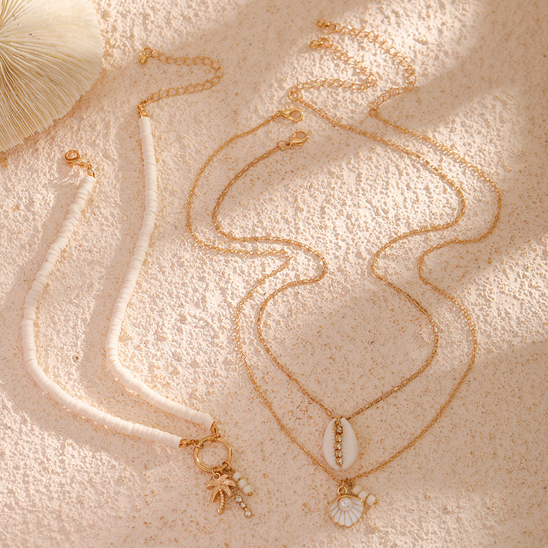 Bohemian Imitation Pearl Shell Multi-layered Necklace | Consonak