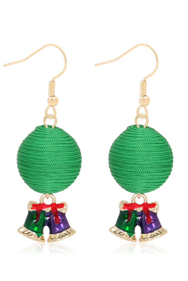 Bohemian Lightweight Christmas Tree Tassel Beaded Earrings-consonak