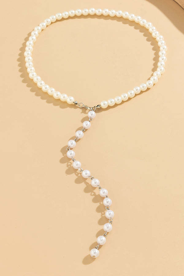 Vintage Beaded Chain Tassel Necklace-consonak