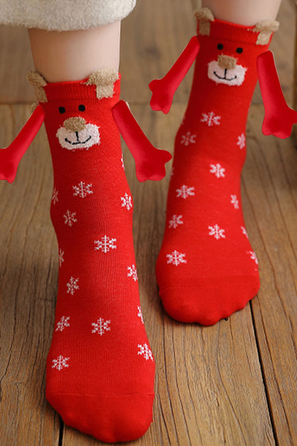 Christmas Cute Couple Magnetic Socks-consonak