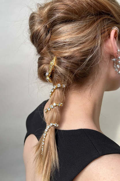 Fashionable Rhinestone Snake Chain Hair Accessories-consonak