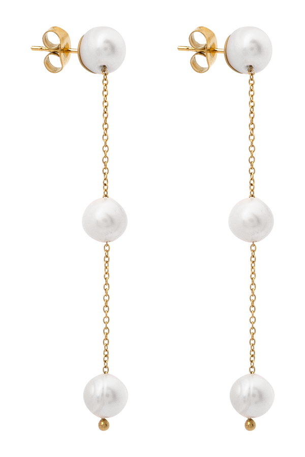 Pearl and Flower Earrings-Consonak