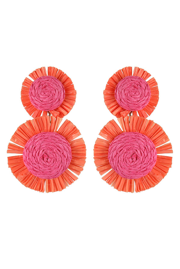 Resort Style Handwoven Floral Earrings-consonak