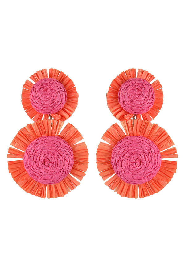 Resort Style Handwoven Floral Earrings-consonak
