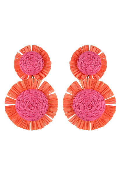 Resort Style Handwoven Floral Earrings-consonak