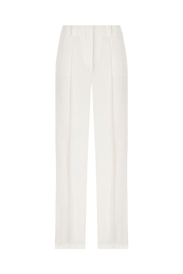 Crossover Slim Fit Sleeveless Vest and High Waisted Wide Leg Pants Set-consonak