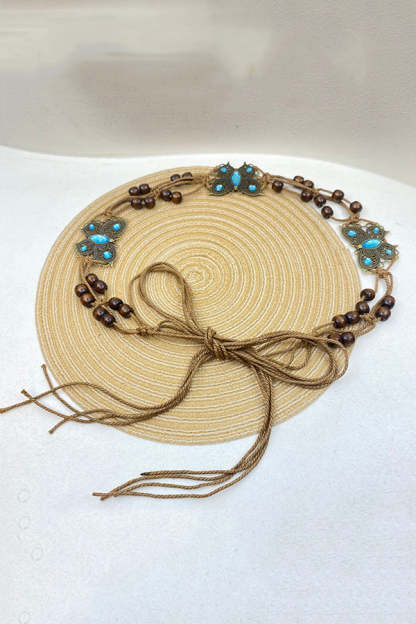 Bohemian Metallic Butterfly Handwoven Belt-consonak