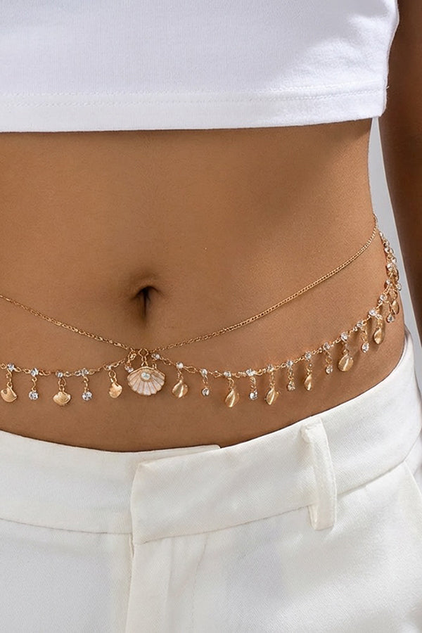 Vintage-style Ethnic Openwork Floral Body Chain-Consonak