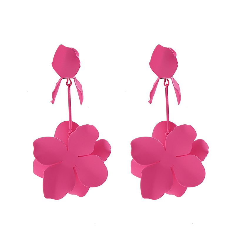 Dopamine Flower Retro Fashion Metal Stud Earrings-consonak