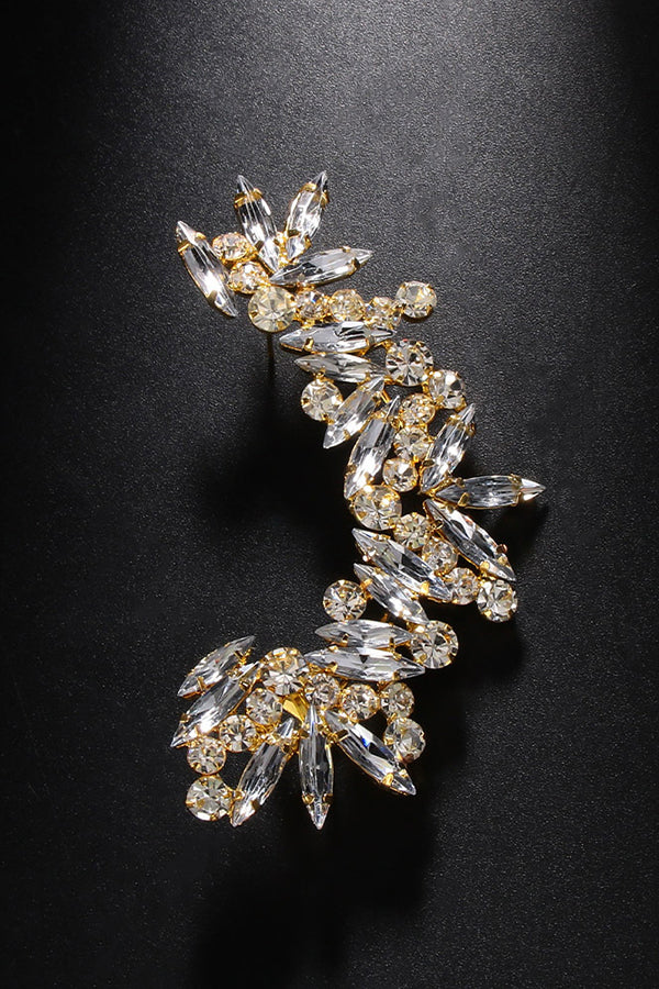 Non-pierced Rhinestone Clip-on Earrings-Consonak
