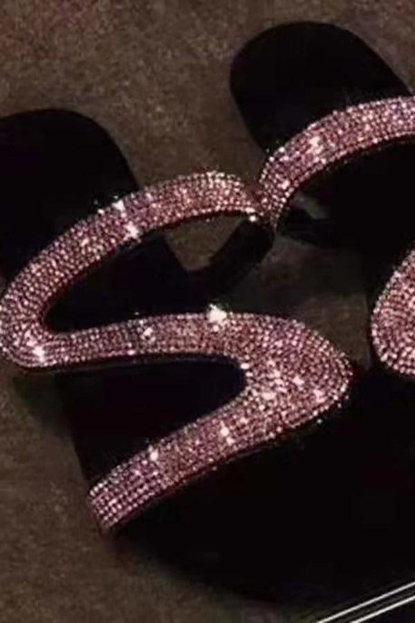 Summer Rhinestone Flat Beach Sandals-Consonak