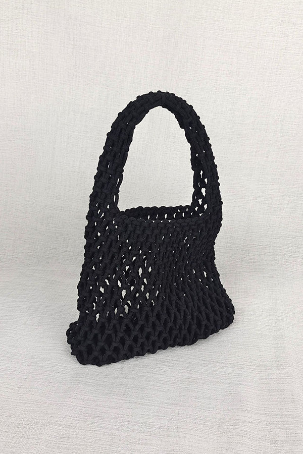 Lazy Style Fishnet Woven Tote Bag-consonak