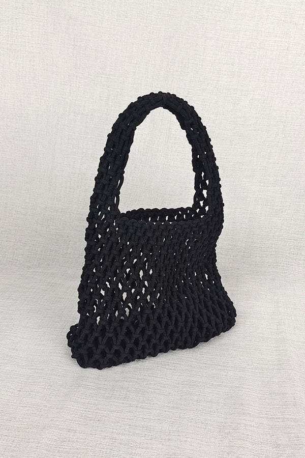Lazy Style Fishnet Woven Tote Bag-consonak