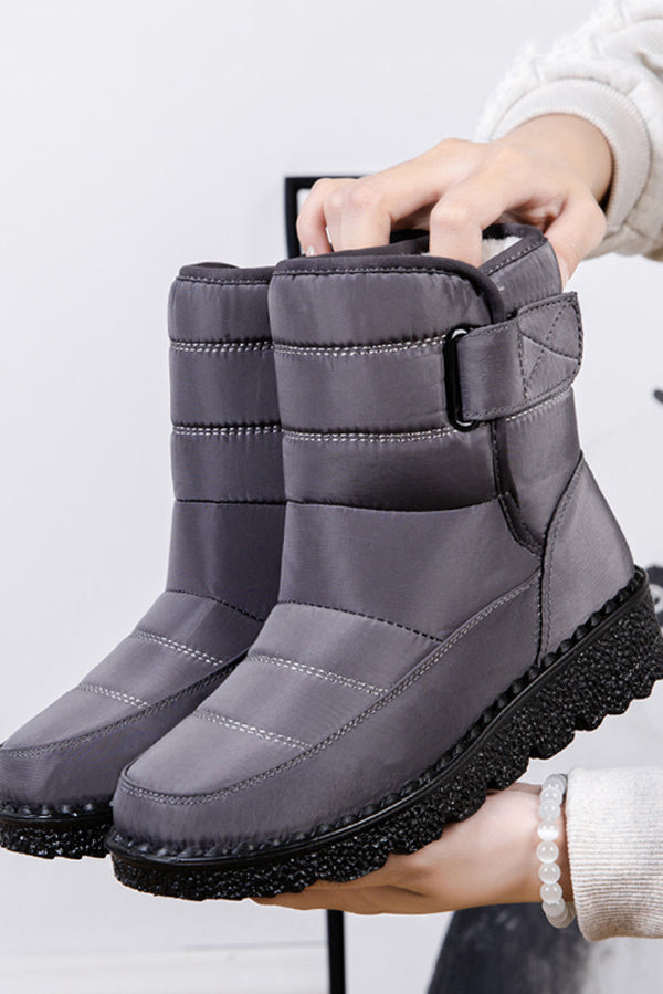 Warm Round Toe Thick-soled Casual Snow Boots-consonak