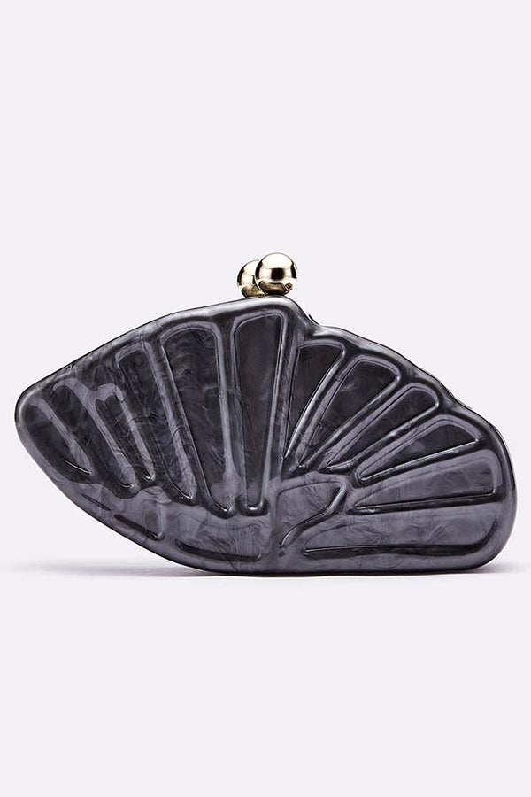 Fashion Acrylic Shell Fan Clutch-consonak