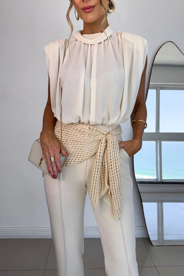 Creative Ideal Choice Knitted Cutout Triangle Scarf-consonak