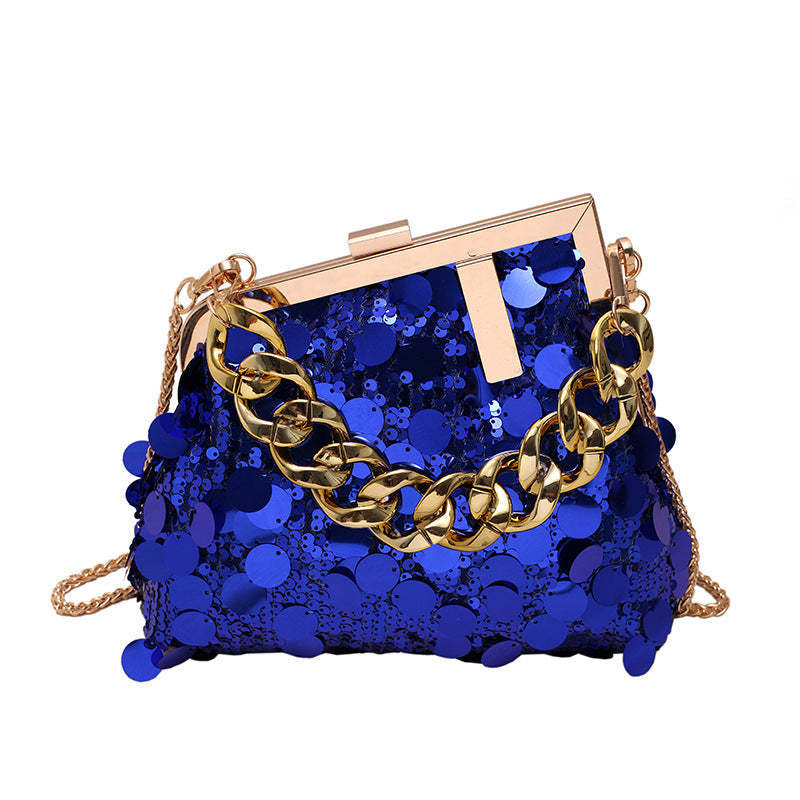 Sequin Chain Shoulder Crossbody Evening Bag-consonak