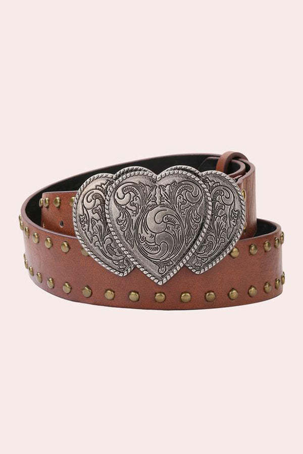 Personalized Rivet Pu Leather Fashion Belt-consonak