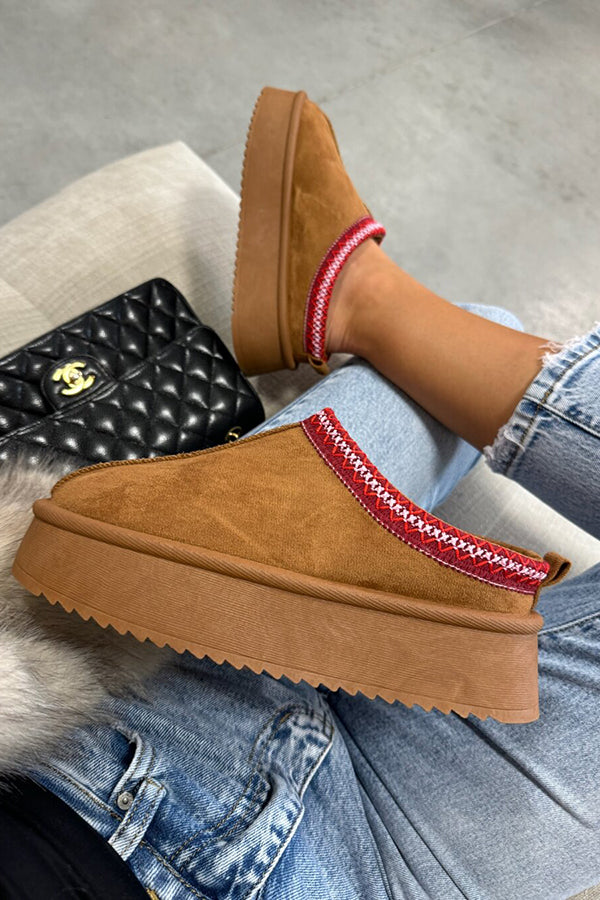 Warm Thick Sole Heelless Cotton Shoes-consonak