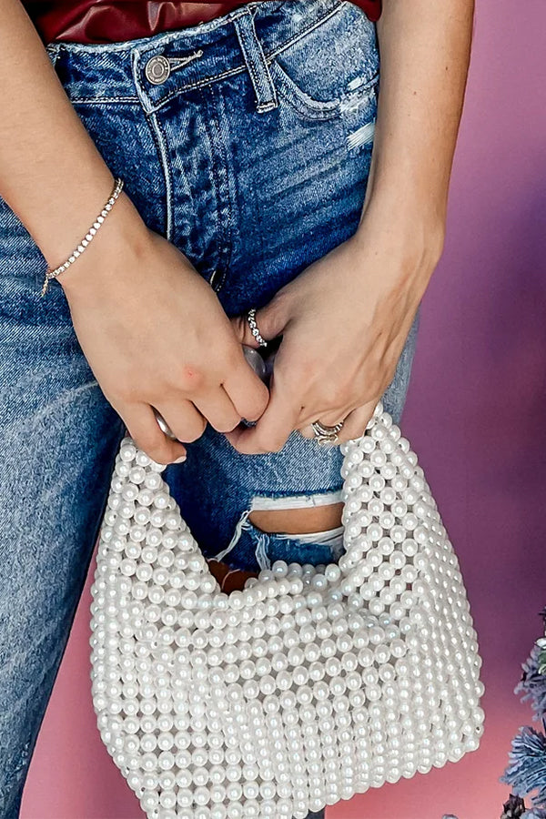 Faux Pearl Handbag-consonak