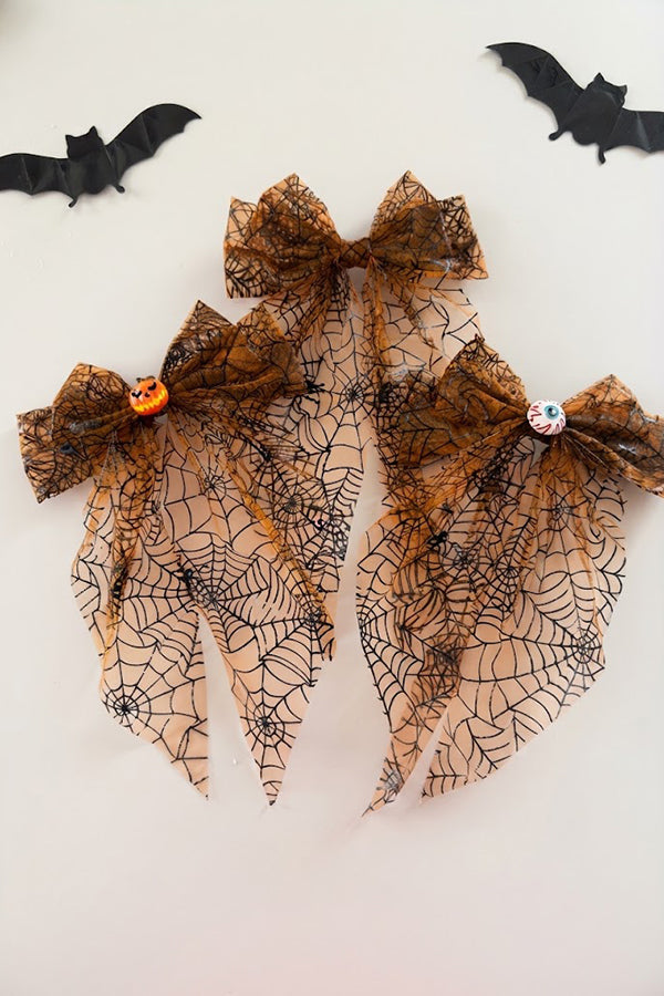 Large Halloween Mesh Bow Hair Clip-Consonak
