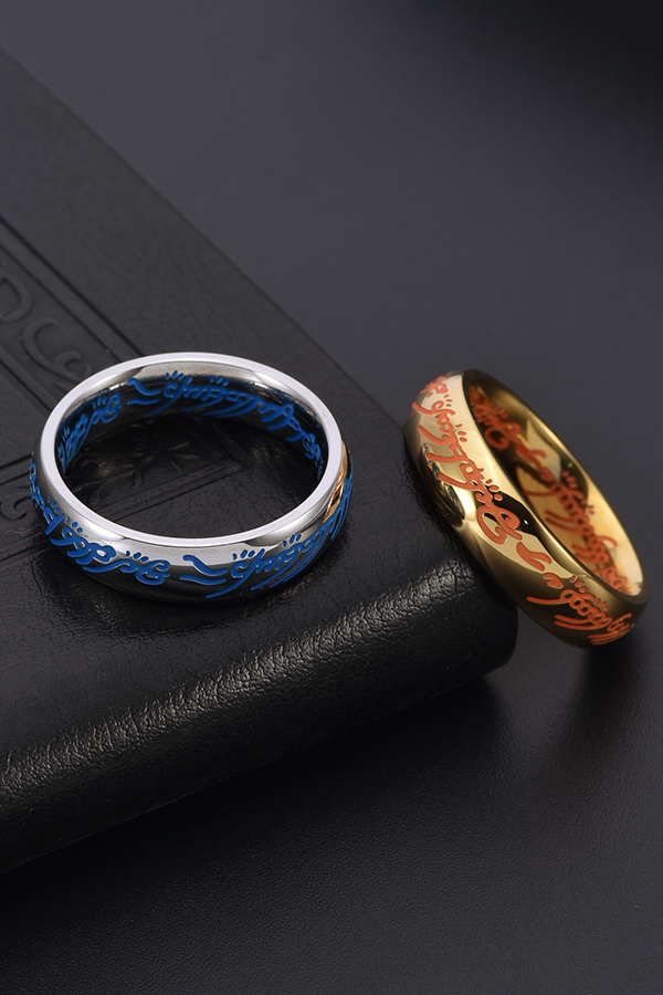 Personalized Stainless Steel Luminous Ring-consonak