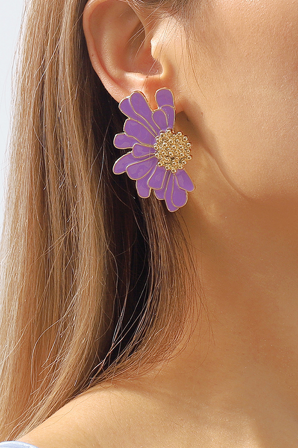Retro Alloy Floral Pattern Earrings-consonak
